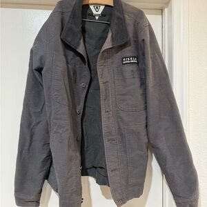 VISSLA Men's Charcoal Shirt Jacket. Size L